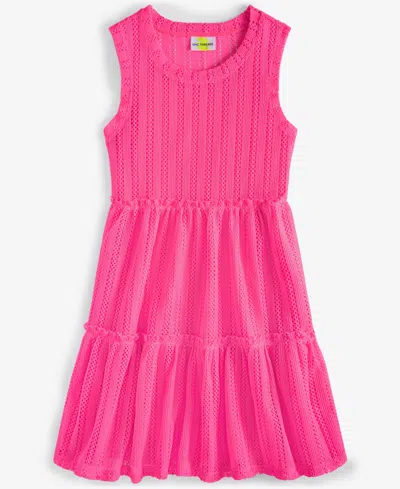 Epic Threads Kids' Big Girls Mesh Dress Swim Cover-up, Exclusively At Macy's In Plyo Pink