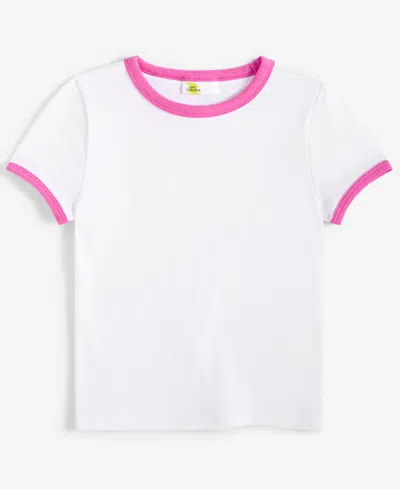 Epic Threads Kid Girl Rib Baby Tee, Exclusively At Macy's In Bright Whi