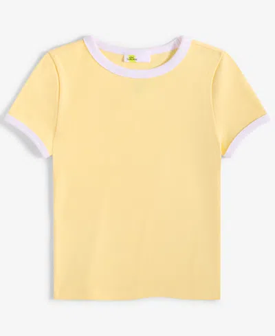 Epic Threads Kid Girl Rib Baby Tee, Exclusively At Macy's In Popcorn