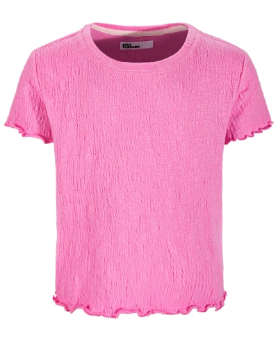 Epic Threads Big Girls Solid-color Textured T-shirt, Created For Macy's In Juicy Pink