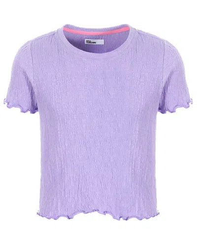 Epic Threads Big Girls Solid-color Textured T-shirt, Created For Macy's In Purple