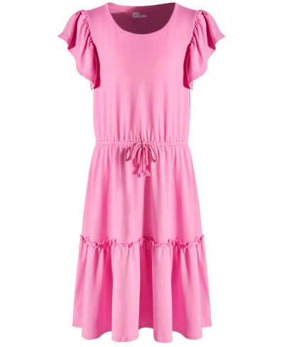 Epic Threads Big Girls Solid Tiered Dress, Created For Macy's In Juicy Pink