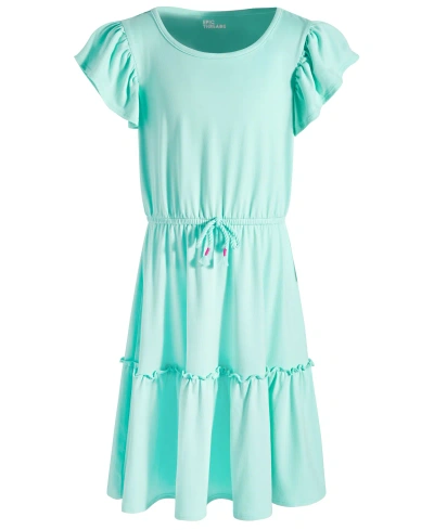 Epic Threads Big Girls Solid Tiered Dress, Created For Macy's In Refreshing Teal