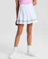 Epic Threads Kid Girl Striped Tennis Skirt, Exclusively At Macy's In Bright Whi