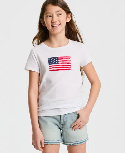Epic Threads Kids' Big Girls' Xs-xl Flag Graphic T-shirt, Macy's Exclusive In White
