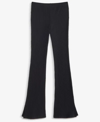 Epic Threads Big Kids Rib Flare-leg Leggings, Exclusively At Macy's In Deep Black