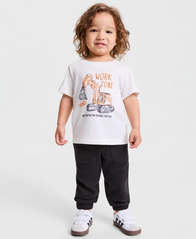 Epic Threads Babies' Boys 12m-5t Fleece Jogger Pants, Macy's Exclusive In Deep Black