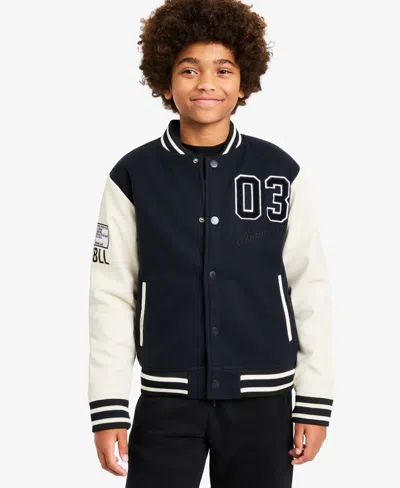 Epic Threads Kids' Boys' 4-20 Basketball Varsity Bomber Jacket, Macy's Exclusive In Blue