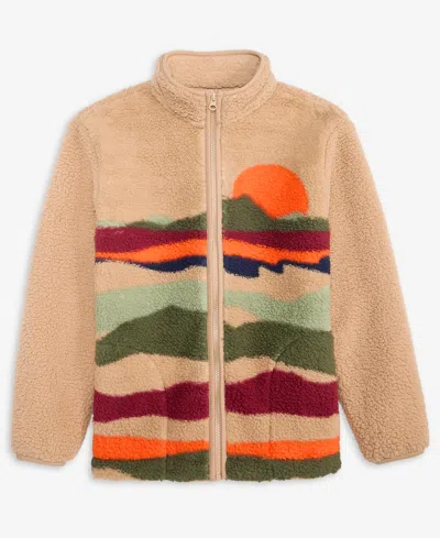Epic Threads Kids' Boys' 4-20 Sherpa Fleece Jacket, Macy's Exclusive In Travertine Tile