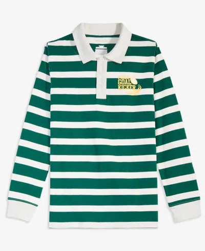 Epic Threads Kids' Boys' 4-20 Striped Rugby Long-sleeve Polo Shirt, Macy's Exclusive In Multi