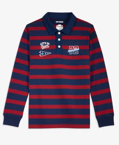 Epic Threads Kids' Boys' 4-20 Striped Rugby Long-sleeve Polo Shirt, Macy's Exclusive In Multi