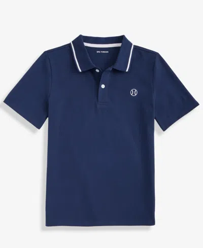 Epic Threads Kids' Boys 5-20 Baseball Pique Polo Shirt, Macy's Exclusive In Blue