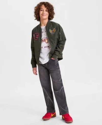 Epic Threads Kids' Boys 5 20 Bomber Jacket Game Over Tee Loose Fit Jeans Macys Exclusive In Green
