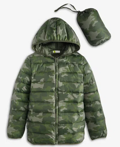 Epic Threads Kids' Boys 5-20 Camo Packable Jacket, Macy's Exclusive In Green