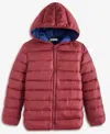 Epic Threads Boys 5-20 Check Packable Long-sleeve Jacket, Macy's Exclusive In Red