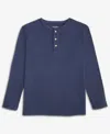 Epic Threads Boys 5-20 Henley Long Sleeve Shirt, Macy's Exclusive In Blue