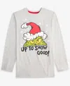 Epic Threads Boys' 5-20 Long-sleeve Christmas Grinch T-shirt, Macy's Exclusive In Gray
