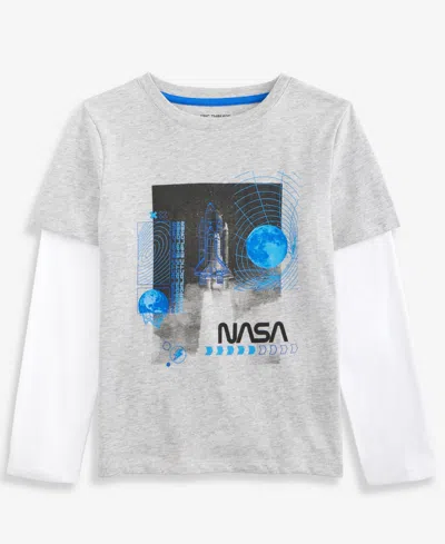 Epic Threads Kids' Boys 5-20 Nasa Layered-look T-shirt, Macy's Exclusive In Gray
