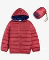Epic Threads Boys 5-20 Solid Packable Long-sleeve Jacket, Macy's Exclusive In Red