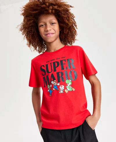 Epic Threads Kids' Boys' 5-20 Super Mario T-shirt, Macy's Exclusive In Red
