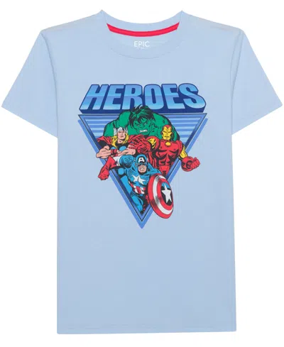 Epic Threads Kids' Boys' 5-20 Avengers Heroes Graphic Crewneck T-shirt In Blue