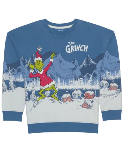 Epic Threads Kids' Boys' 5-20 Grinch Whoville Screen-printed Crewneck Sweatshirt, Macy's Exclusive In Quiet Harb