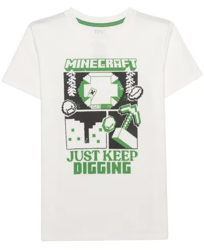 Epic Threads Kids' Boys' 5-20 Just Keep Digging Minecraft Graphic T-shirt, Macy's Exclusive In White