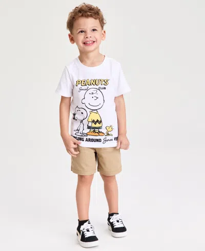 Epic Threads Babies' Boys' Toddler 12m-5t Peanuts Social Club T-shirt, Macy's Exclusive In White