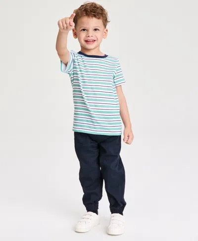Epic Threads Babies' Boys' Toddler 12m-5t Small Stripe T-shirt, Macy's Exclusive In Green