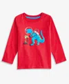 Epic Threads Boys Toddler 2t-4t Astro Dino Long-sleeve T-shirt, Macy's Exclusive In Red