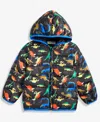 Epic Threads Boys Toddler 2t-4t Dino-print Midweight Hooded Puffer Jacket, Macy's Exclusive In Multi