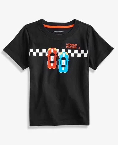 Epic Threads Babies' Boys Toddler 2t-4t Car Race Short-sleeve T-shirt, Macy's Exclusive In Black
