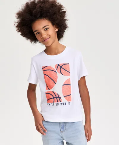 Epic Threads Kids' Boys' Xs-xl Basketball T-shirt, Macy's Exclusive In White
