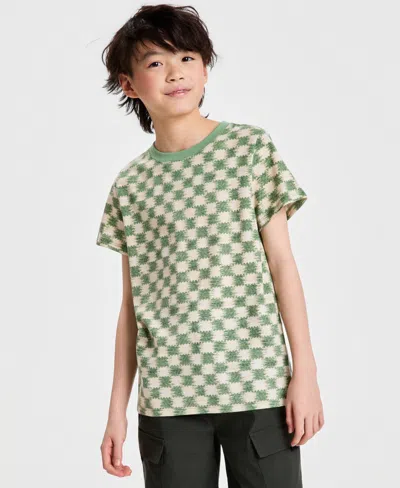 Epic Threads Kids' Boys' Xs-xl Checker T-shirt, Macy's Exclusive In Brown