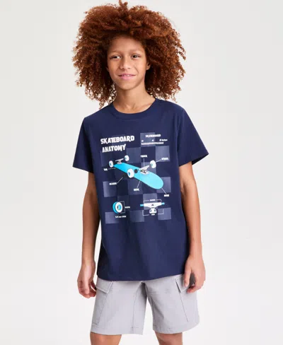 Epic Threads Kids' Boys' Xs-xl Skateboard T-shirt, Macy's Exclusive In Blue