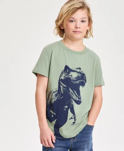 Epic Threads Kids' Boys' Xs-xl T-rex T-shirt, Macy's Exclusive In Green