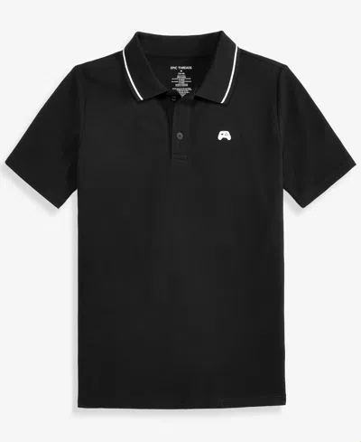 Epic Threads Kids' Boys' Xs-xl Icon Pique-knit Polo, Macy's Exclusive In Black