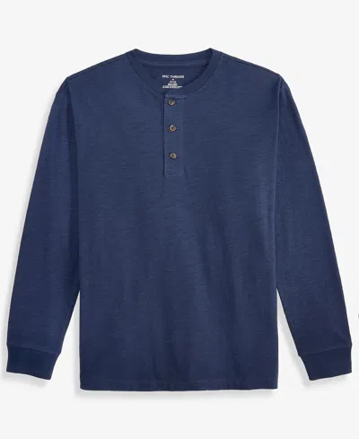 Epic Threads Kids' Boys' Xs-xl Long-sleeve Slub Henley T-shirt, Macy's Exclusive In Blue