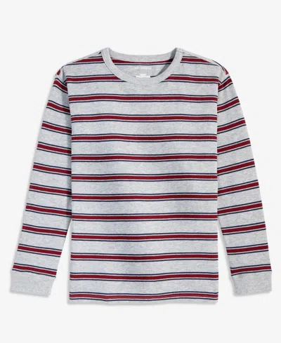 Epic Threads Kids' Boys' Xs-xl Long-sleeve Striped Thermal Shirt, Macy's Exclusive In Gray