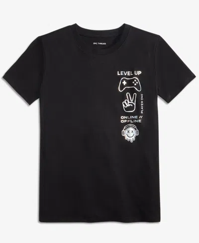 Epic Threads Kids' Boys' Xs-xl Short-sleeve Level Up T-shirt, Macy's Exclusive In Yellow