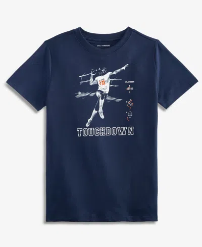 Epic Threads Kids' Boys' Xs-xl Short-sleeve Touchdown T-shirt, Macy's Exclusive In Blue