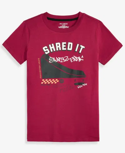 Epic Threads Kids' Boys' Xs-xl Skate Park Graphic T-shirt, Macy's Exclusive In Red