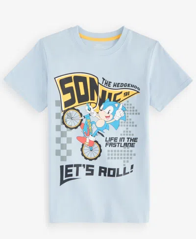 Epic Threads Kids' Boys' Xs-xl Sonic Let's Roll Short-sleeve T-shirt, Macy's Exclusive In Blue