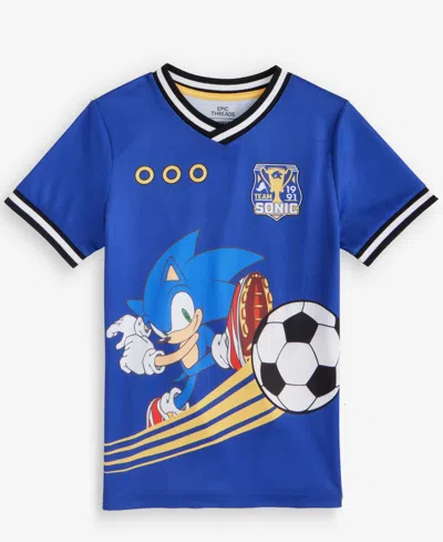 Epic Threads Kids' Boys' Xs-xl Sonic Soccer Kick Short-sleeve T-shirt, Macy's Exclusive In Blue