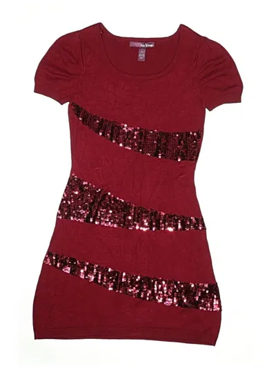 Pre-owned Epic Threads Kids' Dress In Burgundy