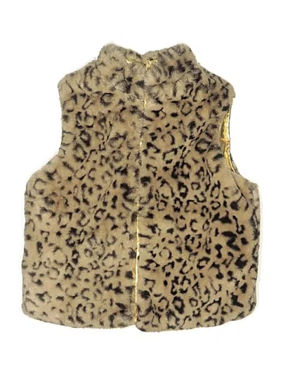 Pre-owned Epic Threads Kids' Faux Fur Vest In Brown