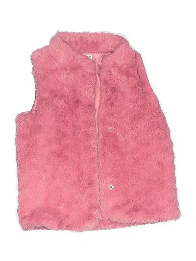 Pre-owned Epic Threads Kids' Faux Fur Vest In Pink