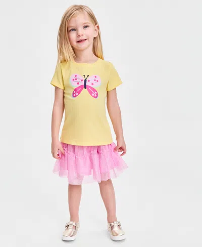Epic Threads Babies' Girls' 12m-5t Butterfly Tee, Macy's Exclusive In Yellow