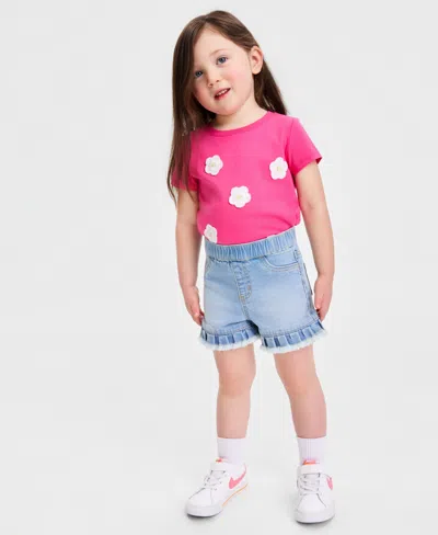 Epic Threads Kids' Girls' 12m-5t Denim Ruffled Shorts, Macy's Exclusive In Blue