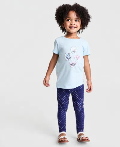 Epic Threads Babies' Girls' 12m-5t Flowers Frames Tee, Macy's Exclusive In Blue